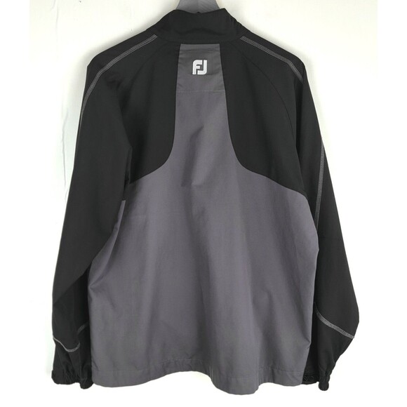 Footjoy Men's Size M Medium Long Sleeve Sport Windshirt Jacket Black Gray 32609 - Picture 8 of 11